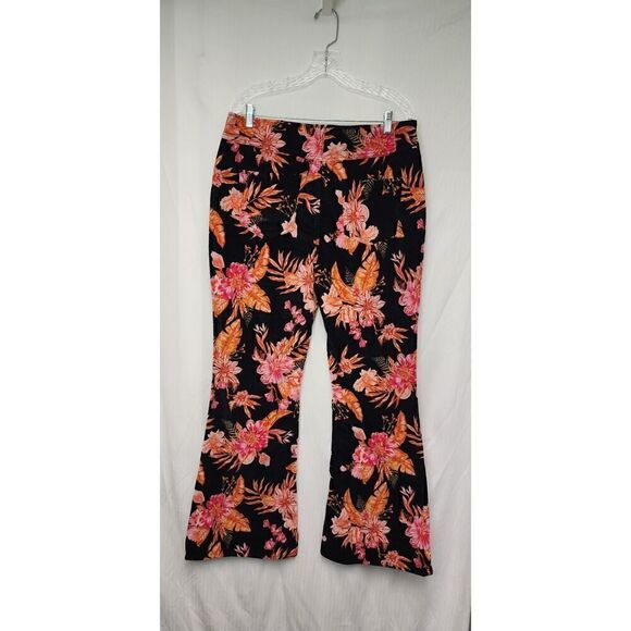 No Boundaries Floral Wide-Leg Corduroy Pull-On Jeans Juniors 15-17 - Picture 4 of 8